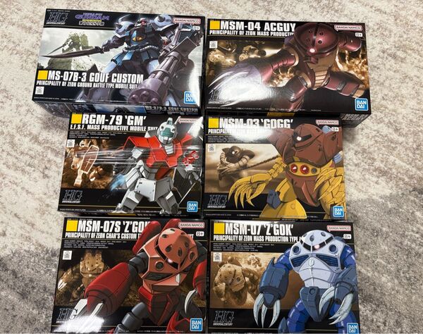HGUC ガンプラ まとめ売り ジム ズゴック グフ アッガイ ゴッグ 等