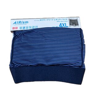 ユニクロ エアリズム ボクサーブリーフ 4XL ネイビー×ライトブルー 未使用