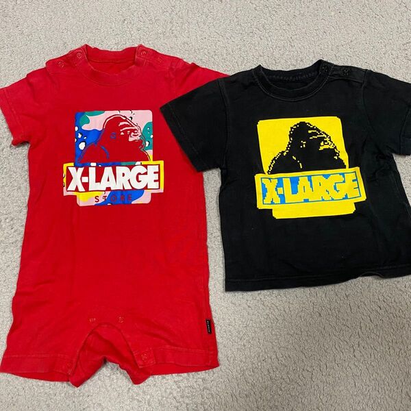 X-LARGE KIDS Tシャツ ロンパース 2枚セット まとめ売り ベビー服 エクストララージ