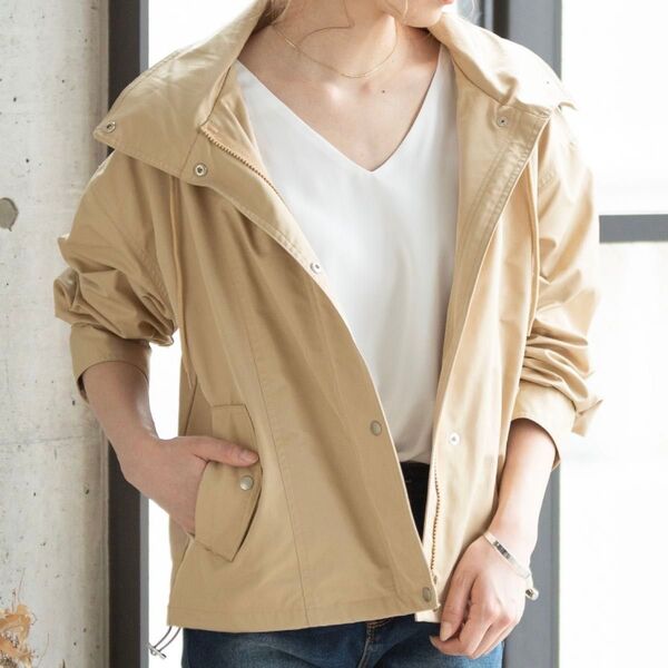夢展望 newlyme マウンテンパーカー ブルゾン M ベージュ