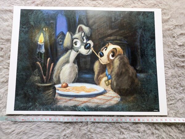 ディズニー ディズニー アート イラスト 絵 b4サイズ わんわん物語 犬 イヌ 読売新聞
