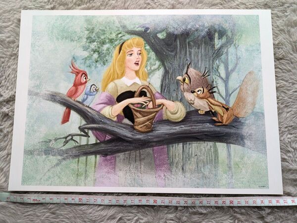 ディズニー Disney アート イラスト 絵 b4サイズ バンビ 読売新聞 眠れる森の美女
