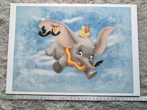 ディズニー Disney アート イラスト 絵 b4サイズ バンビ 読売新聞 ダンボ