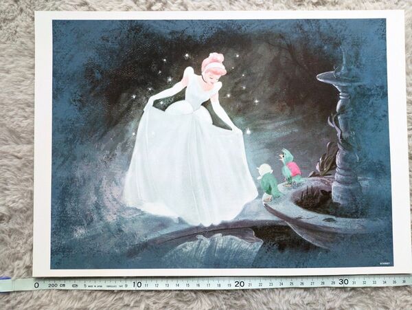 ディズニー Disney アート イラスト 絵 b4サイズ バンビ 読売新聞 シンデレラ