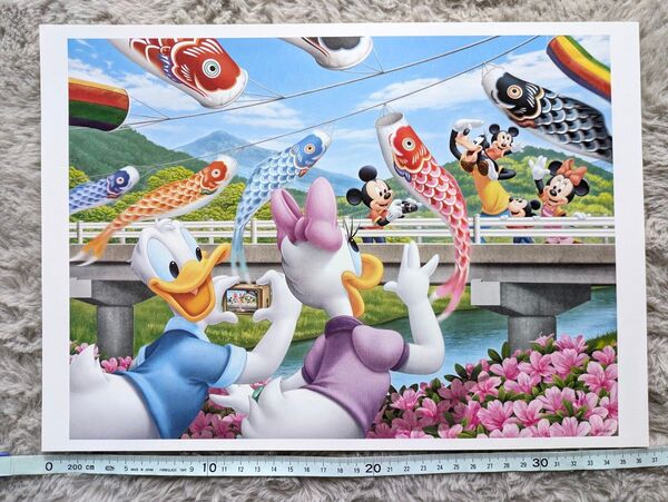 ディズニー Disney アート イラスト 絵 b4サイズ バンビ 読売新聞 青空を泳ぐ鯉のぼり