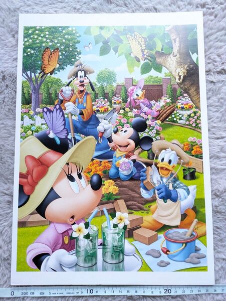 ディズニー Disney アート イラスト 絵 b4サイズ バンビ 読売新聞 ガーデニングタイム