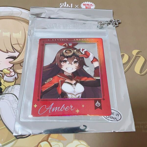 原神 韓国 カフェポラロイド ポーチ アンバー