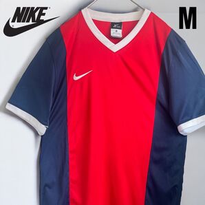 希少 ナイキ NIKE ドライフィット サッカー ゲームシャツ Tシャツ 刺繍ロゴ 半袖