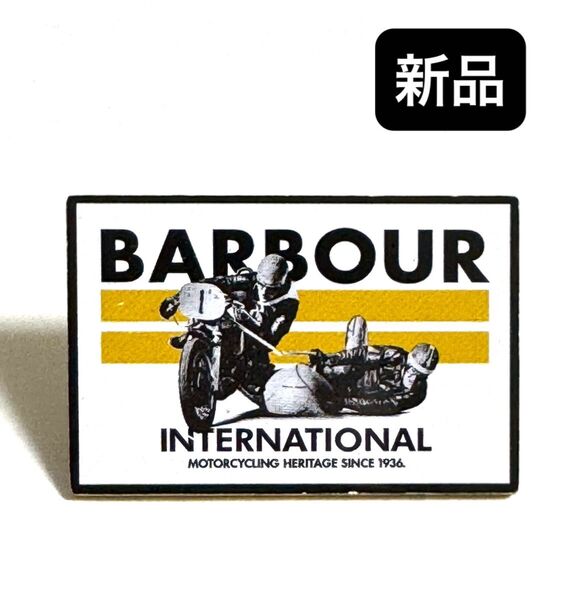 新品★Barbour INTERNATIONAL バブアー インターナショナル バイカー ピン バッジ ピンズ