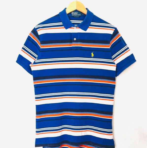 POLO RALPH LAUREN★ポロ ラルフローレン ポニー刺繍 マルチボーダー ポロシャツ 国内正規 M