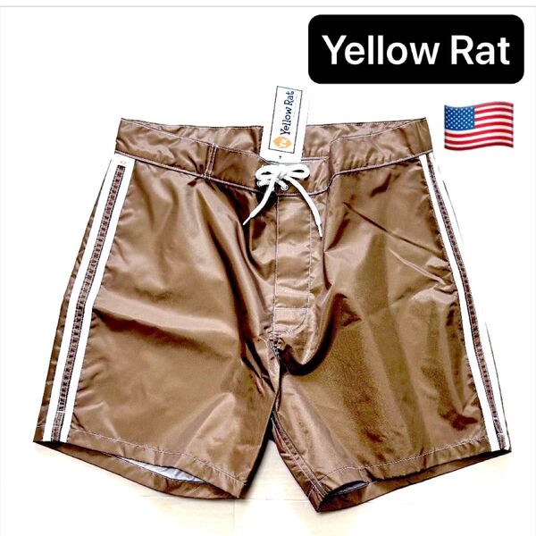 新品★Yellow Rat LJ TRUNKS イエローラット クラシック ボードショーツ サーフパンツ 33 USA製 国内正規