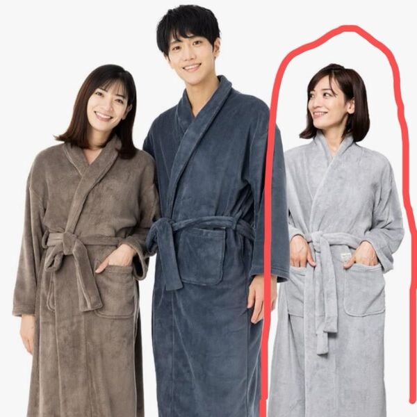 バスローブ 未使用 グレー Lサイズ
