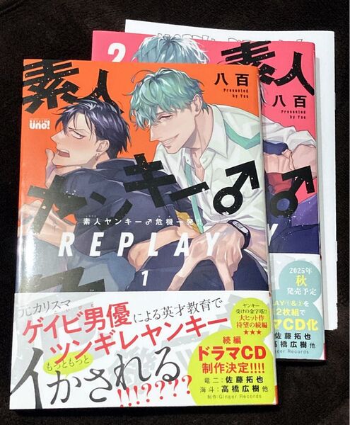 素人ヤンキー♂危機一発!! REPLAY 1・2巻セット+2巻特典アニメイト限定8P小冊子