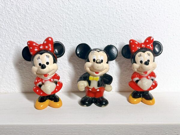 ミッキー・ミニー フィギュア セット ディズニー レトロ 人形