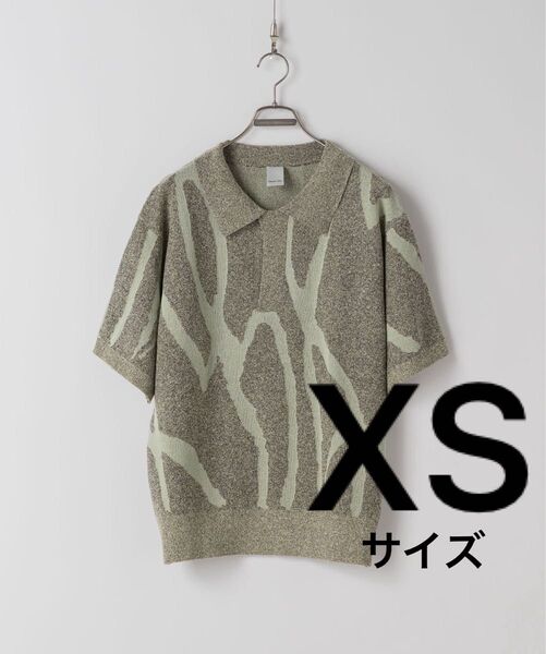 Casper John マーブルスキッパーニットポロシャツ グリーン XSサイズ キャスパージョン
