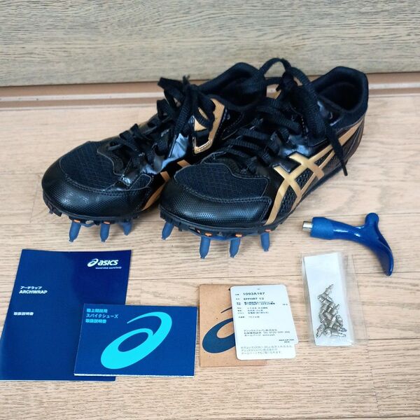 アシックス asics EFFORT 13 エフォート 13 陸上スパイク 25cm オールウェザー用ピン付き