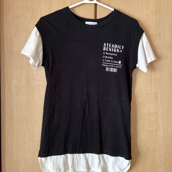 ガールズ重ね着風Tシャツ 130cm