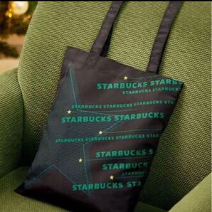 Starbucks 非売品 フラットバッグ ブラック エコバッグ ホリデー スターバックス スタバ ノベルティ