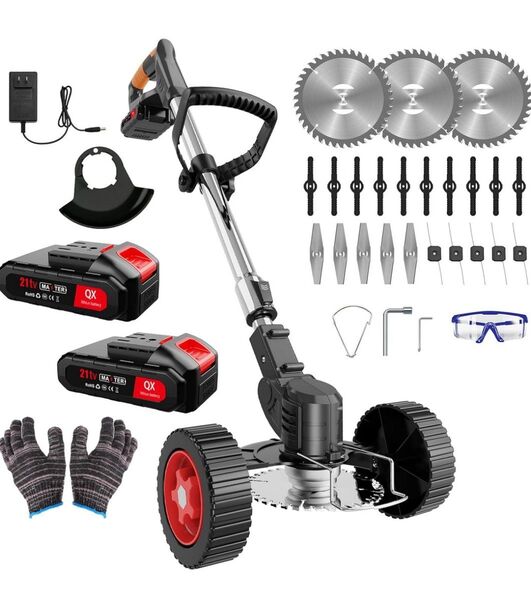 草刈り機 充電式 高性能 21V 4000mAhのバッテリー 強力電動草刈り機 軽量 伸縮可 高性能 電動