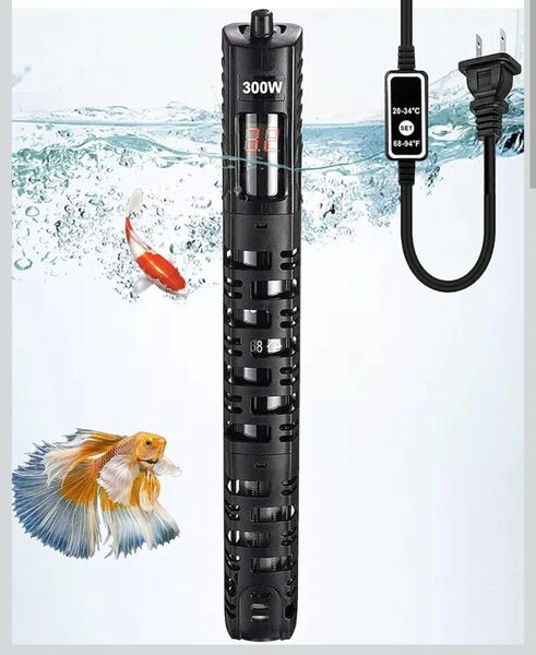 水槽ヒーター オートヒーター サーモスタット 温度調整 安全カバー付き 淡水魚
