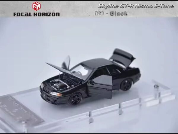 【新品】Focal Horizon 1/64 スカイライン GT-R R32 ブラック 全開閉 focalhorizon