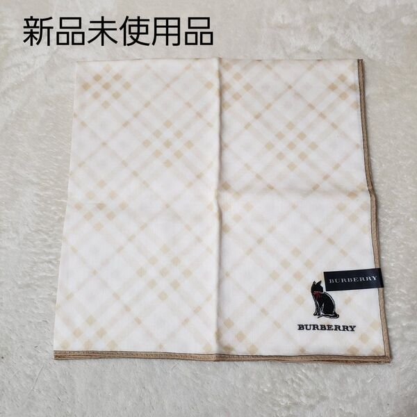 BURBERRY ノバチェック ハンカチ 大判 黒ねこ バーバリー 新品 チェック