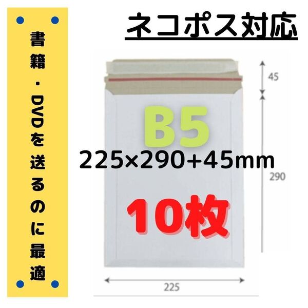 B5サイズ 厚紙封筒 10枚【ネコポス対応】■#ionB5厚紙封筒