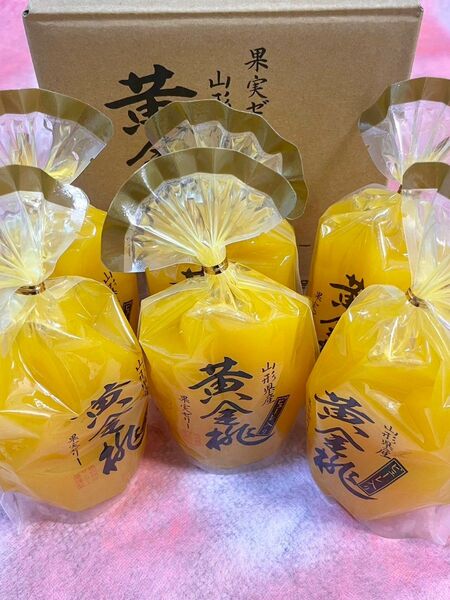 サンヨー堂 黄金桃ゼリー350g 6入