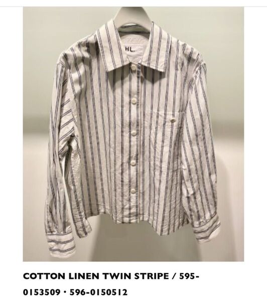 マーガレットハウエル COTTON LINEN TWIN STRIPE シャツ