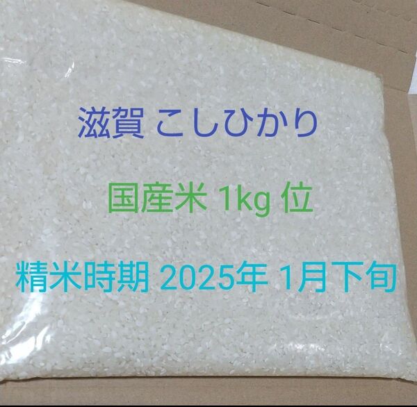 滋賀 こしひかり 米 1 kg 位 令和6年産 精米時期 2025年1月 下旬 国内産 国産 国産米 コシヒカリ