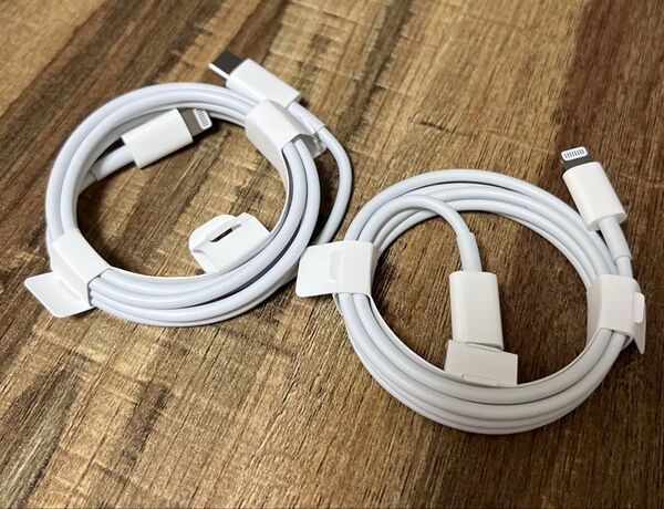未使用 iphone 純正ライトニングケーブル 1m 2本 ライトニングケーブル Lightningケーブル