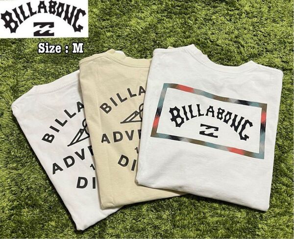 ビラボン billabong メンズ半袖Tシャツ Mサイズ 3枚セット