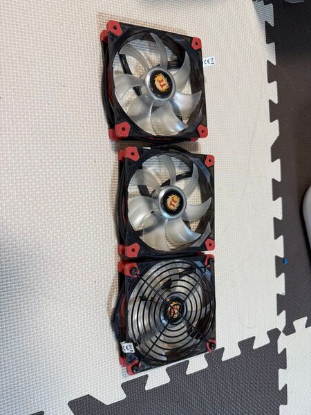 Thermaltake RGB 256カラー 12cm CPUファン TT 3個セット ラジエーターファン、3ピン