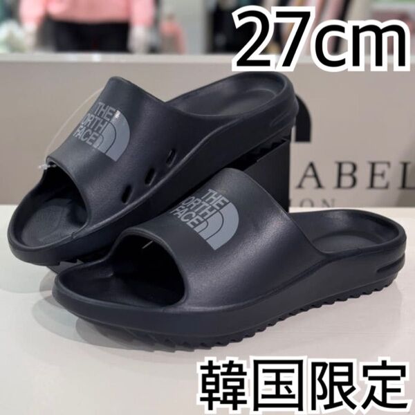 27cm*キャンパススライド サンダル*ブラック 黒*ノースフェイス*韓国限定