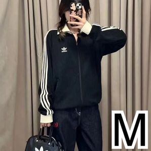 M ブラック 黒 アディカラー ワッフル クラシック トラックトップ