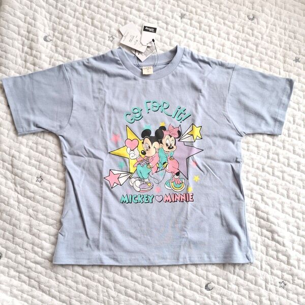 未使用 ディズニー ミッキー ミニー 100サイズ Tシャツ 半袖Tシャツ