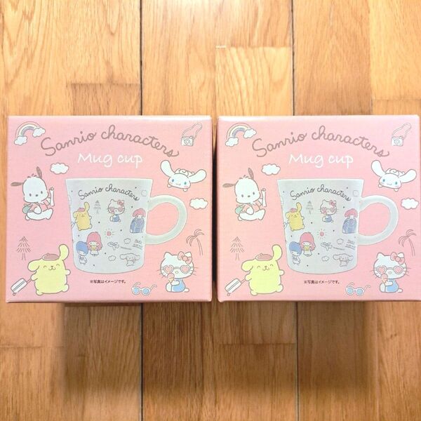 新品 サンリオキャラクターズ マグカップ ギフト 中身なし 2点セット コップ 陶器 シナモロール シナモン ポチャッコ キティ