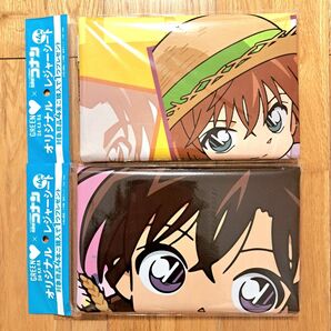 新品未開封 名探偵コナン オリジナルレジャーシート 2点セット 集合 新一&蘭 サントリー グリーンダカラ 灰原哀 服部平次