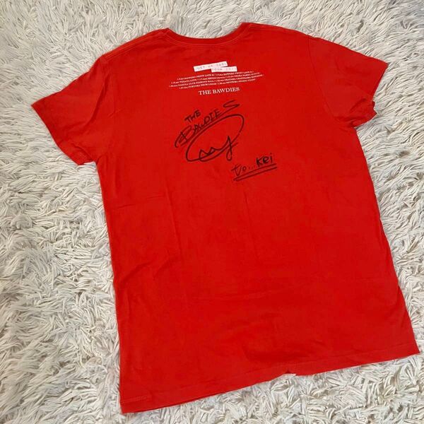 【サイン入り】ROY ボーディーズ THE BAWDIES ツアー Tシャツ ロイ赤