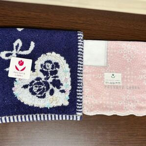 PRIVATE LABEL ハンカチ 2枚セット ピンク ネイビー