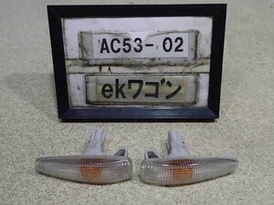 平成26年 ekワゴン B11W 前期 純正 フロントフェンダー内 ウインカー 左右セット フラッシャー 中古 即決