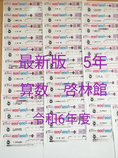 【最新版】カラーテスト 5年 算数 ぶんけい 啓林館 小5 1年分 2024年4月〜2025年3月