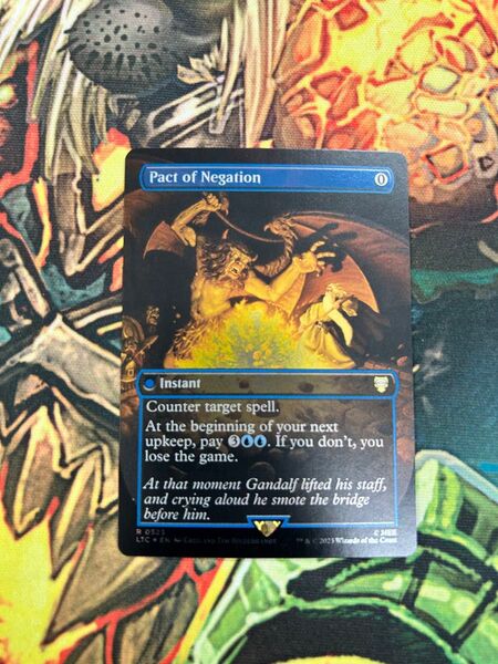 MTG 否定の契約 ボーダーレス 銀幕 foil