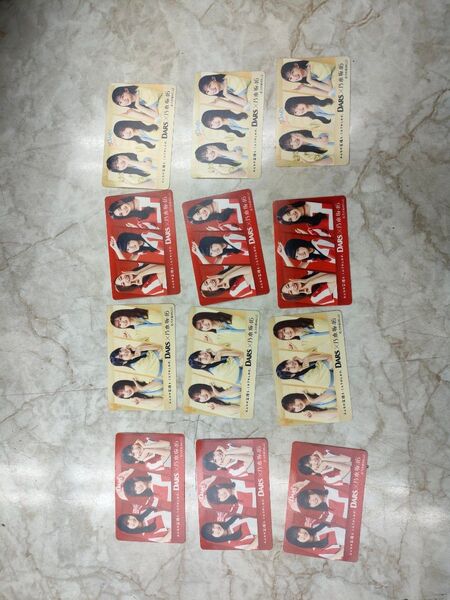 乃木坂46 セブンイレブン DARS ダース コラボ クリアステッカー シール 全4種 3組 計12点セット コンプリートセット