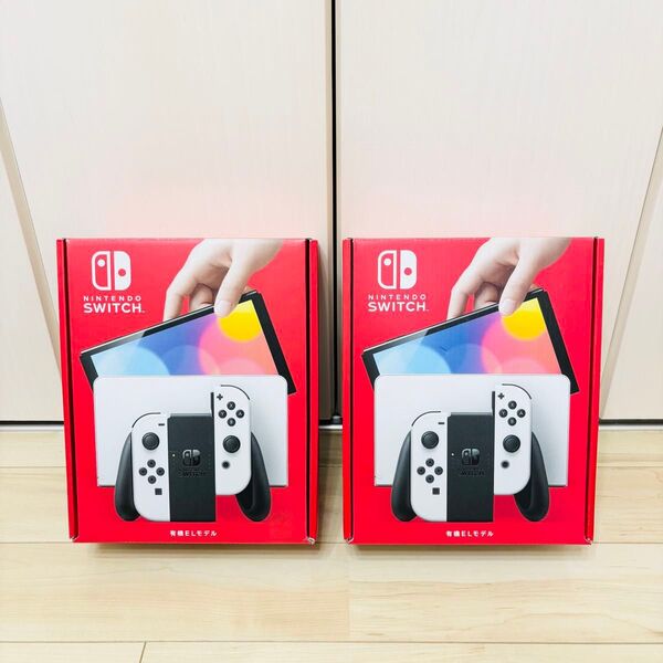 【未使用】2台セット 有機EL Nintendo Switch ニンテンドースイッチ 本体 ホワイト