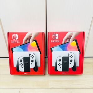 【未使用】2台セット 有機EL Nintendo Switch ニンテンドースイッチ 本体 ホワイト