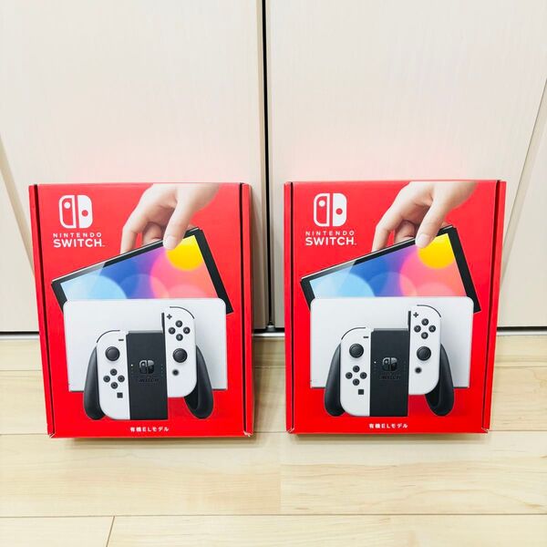 【未使用】2台セット 有機EL Nintendo Switch ニンテンドースイッチ 本体 ホワイト