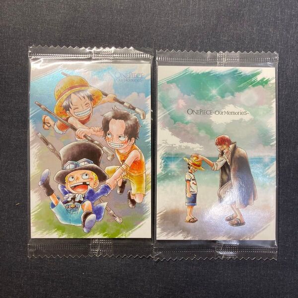 シャンクス ルフィ サボ エース イラスト ONE PIECE ワンピース メモリーズ ウエハース カード 2枚セット