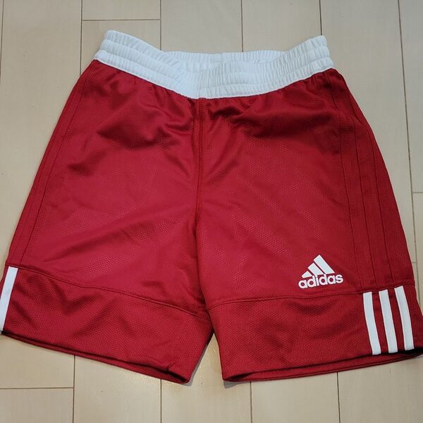 アディダス adidas ハーフパンツ ショートパンツ 150 サッカー フットサル レッド