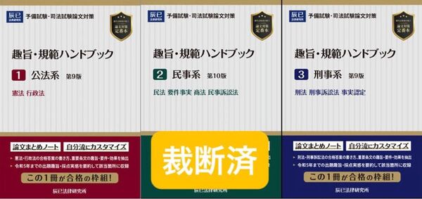 【裁断済】辰巳法律研究所 趣旨・規範ハンドブック 公法系・民事系・刑事系